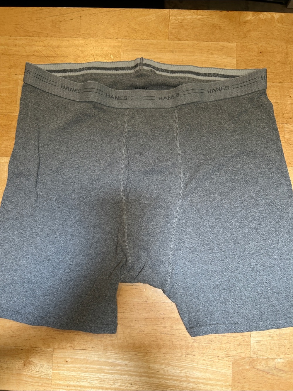 Hanes Gray Men's Boxer Briefs with Branded Waistband